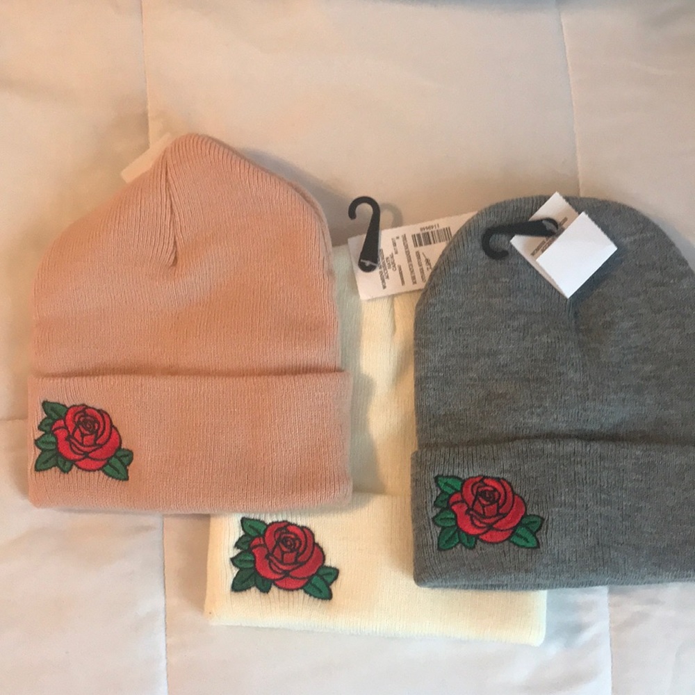Rose Beanies Selling For $12 A Piece